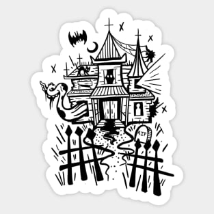 Haunted house Sticker